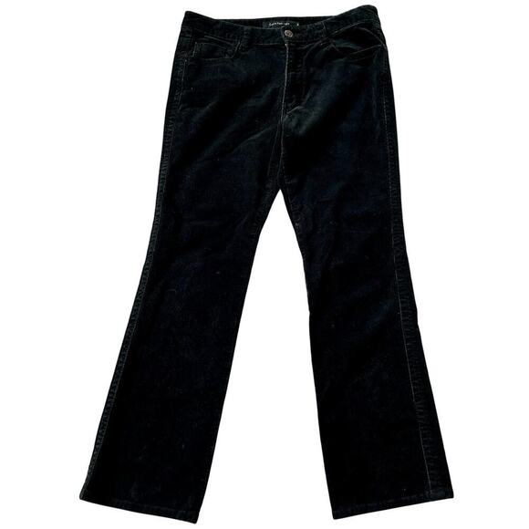 Calvin Klein Pants - Calvin Klein women’s Corduroy straight leg gothic grunge preppy black plants 12‌